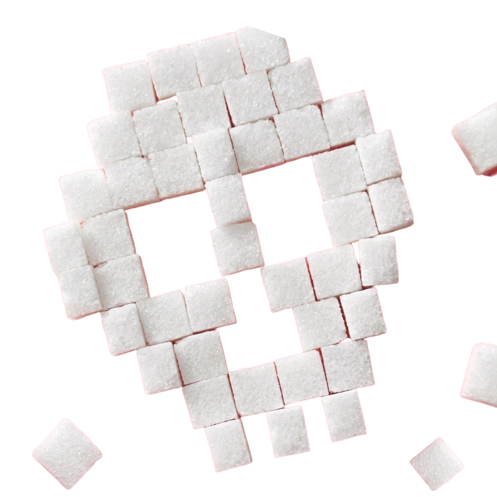 Cubos de azúcar formando una figura